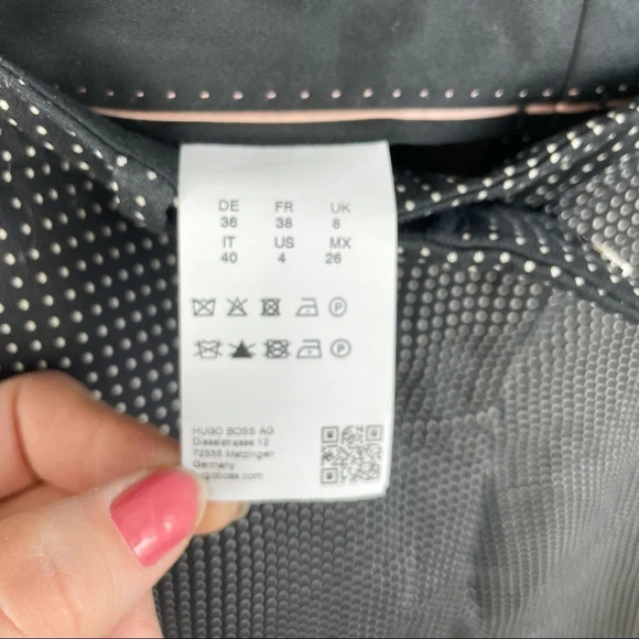 BOSS Hugo Boss Tanitea Cropped Dot Pants Black Business Casual Women’s 4 - Picture 8 of 12